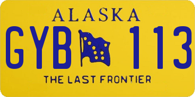 AK license plate GYB113