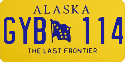 AK license plate GYB114