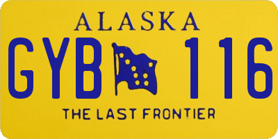 AK license plate GYB116