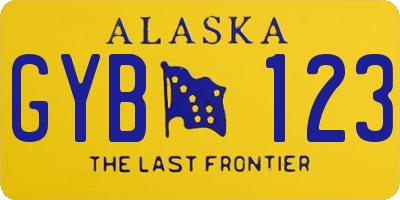 AK license plate GYB123