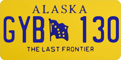 AK license plate GYB130