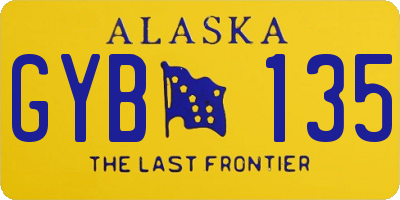 AK license plate GYB135