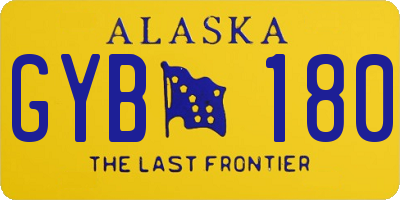 AK license plate GYB180