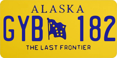 AK license plate GYB182