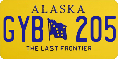 AK license plate GYB205