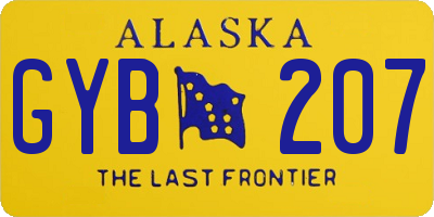 AK license plate GYB207