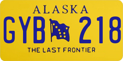 AK license plate GYB218