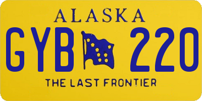 AK license plate GYB220