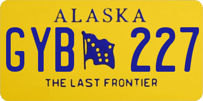 AK license plate GYB227