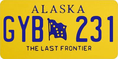 AK license plate GYB231