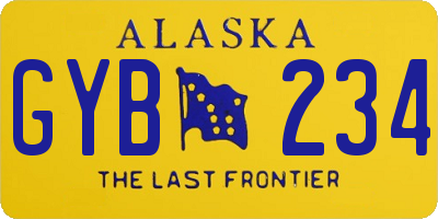 AK license plate GYB234