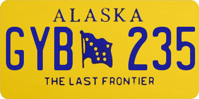 AK license plate GYB235