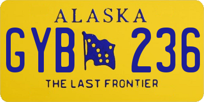 AK license plate GYB236