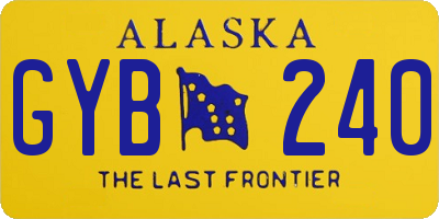 AK license plate GYB240