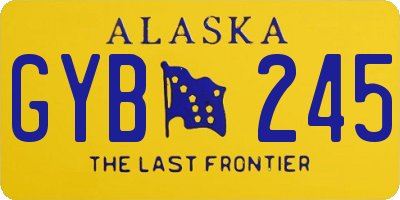 AK license plate GYB245