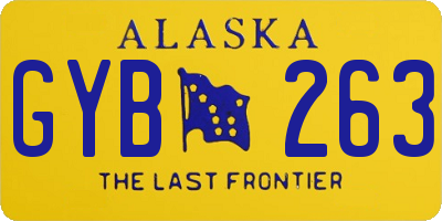 AK license plate GYB263