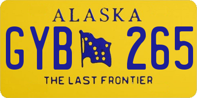 AK license plate GYB265