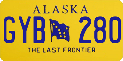 AK license plate GYB280