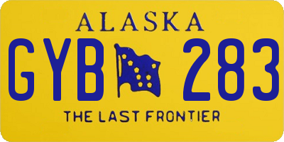 AK license plate GYB283