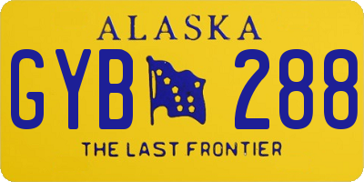 AK license plate GYB288