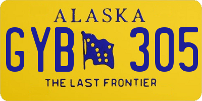 AK license plate GYB305