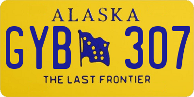 AK license plate GYB307