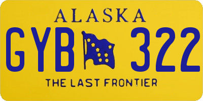 AK license plate GYB322