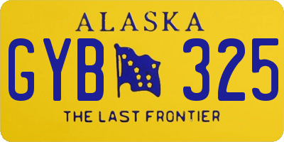 AK license plate GYB325