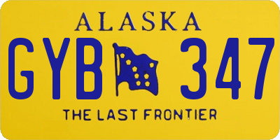 AK license plate GYB347