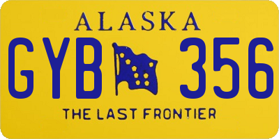 AK license plate GYB356