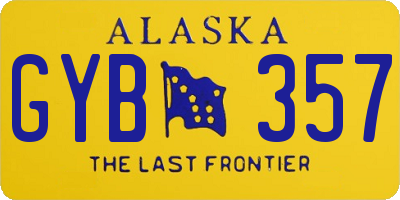 AK license plate GYB357