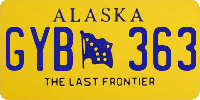 AK license plate GYB363