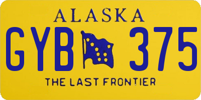 AK license plate GYB375