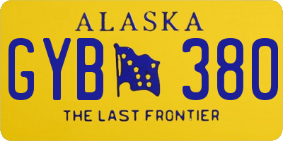 AK license plate GYB380