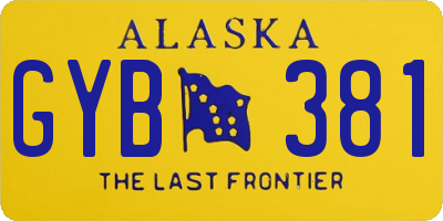 AK license plate GYB381
