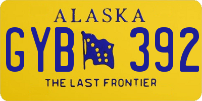 AK license plate GYB392