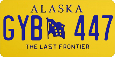 AK license plate GYB447