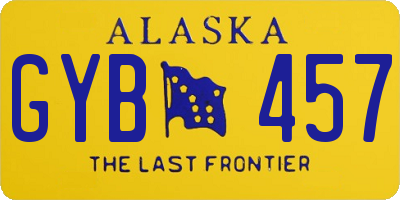 AK license plate GYB457