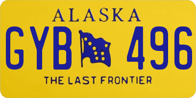 AK license plate GYB496