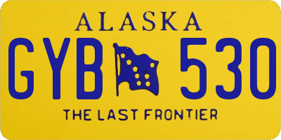 AK license plate GYB530