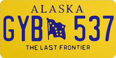 AK license plate GYB537