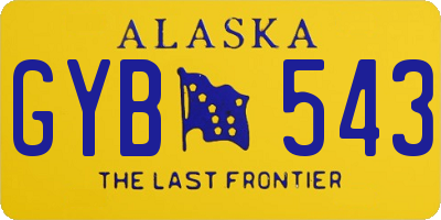 AK license plate GYB543