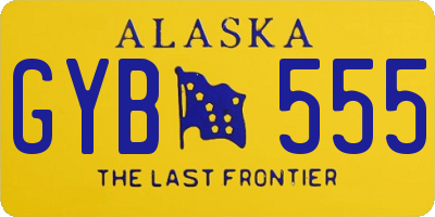 AK license plate GYB555