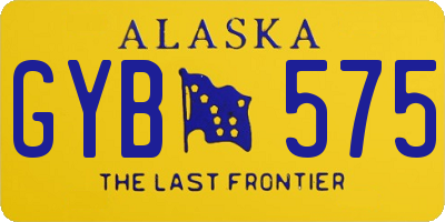 AK license plate GYB575