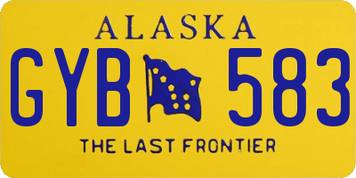 AK license plate GYB583