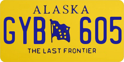 AK license plate GYB605