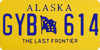 AK license plate GYB614