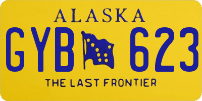 AK license plate GYB623
