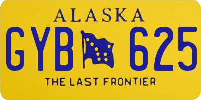 AK license plate GYB625