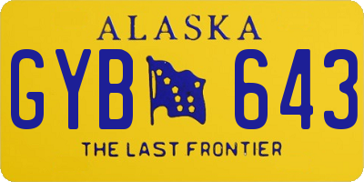 AK license plate GYB643